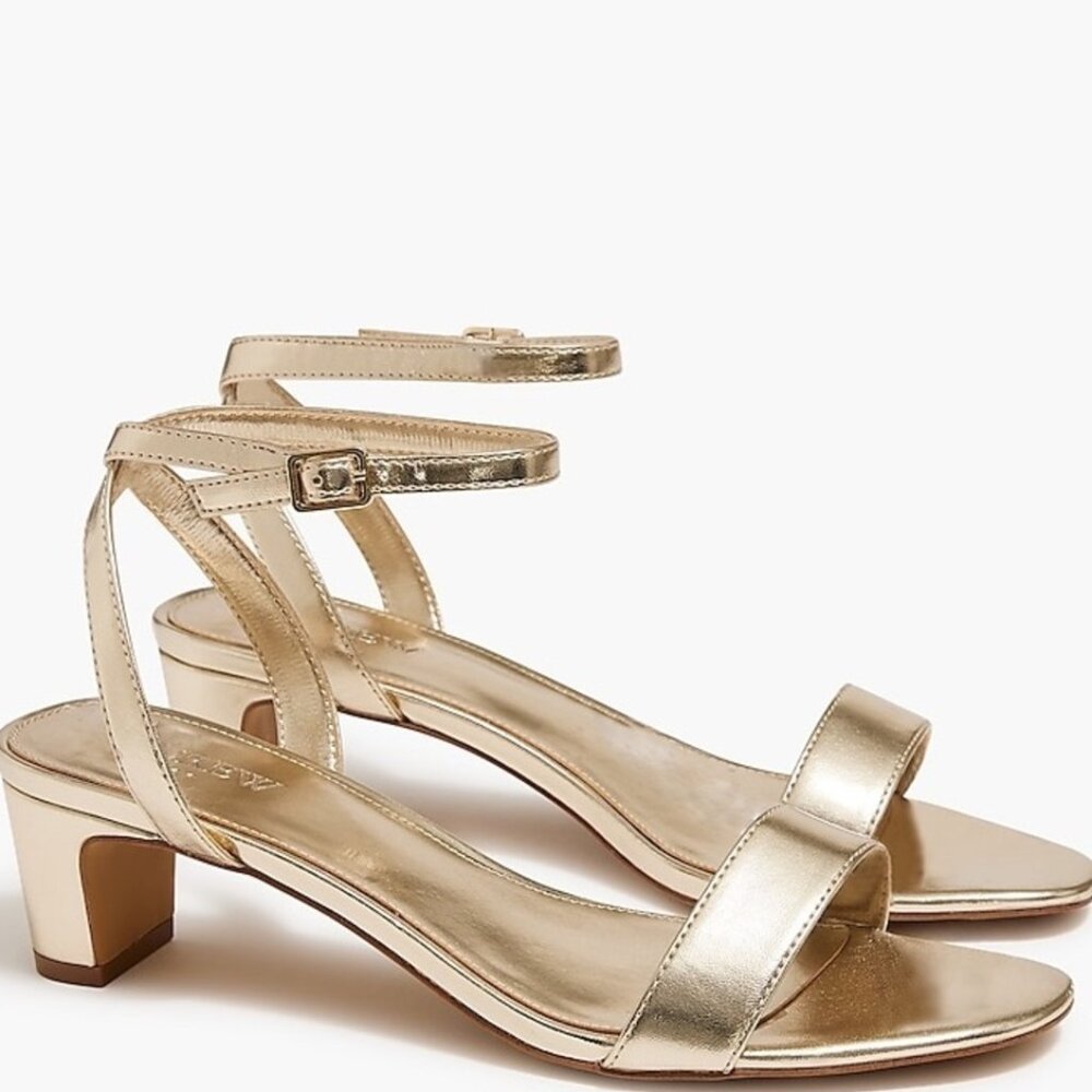 NWT - J Crew Factory Gold Sandals, 9.5